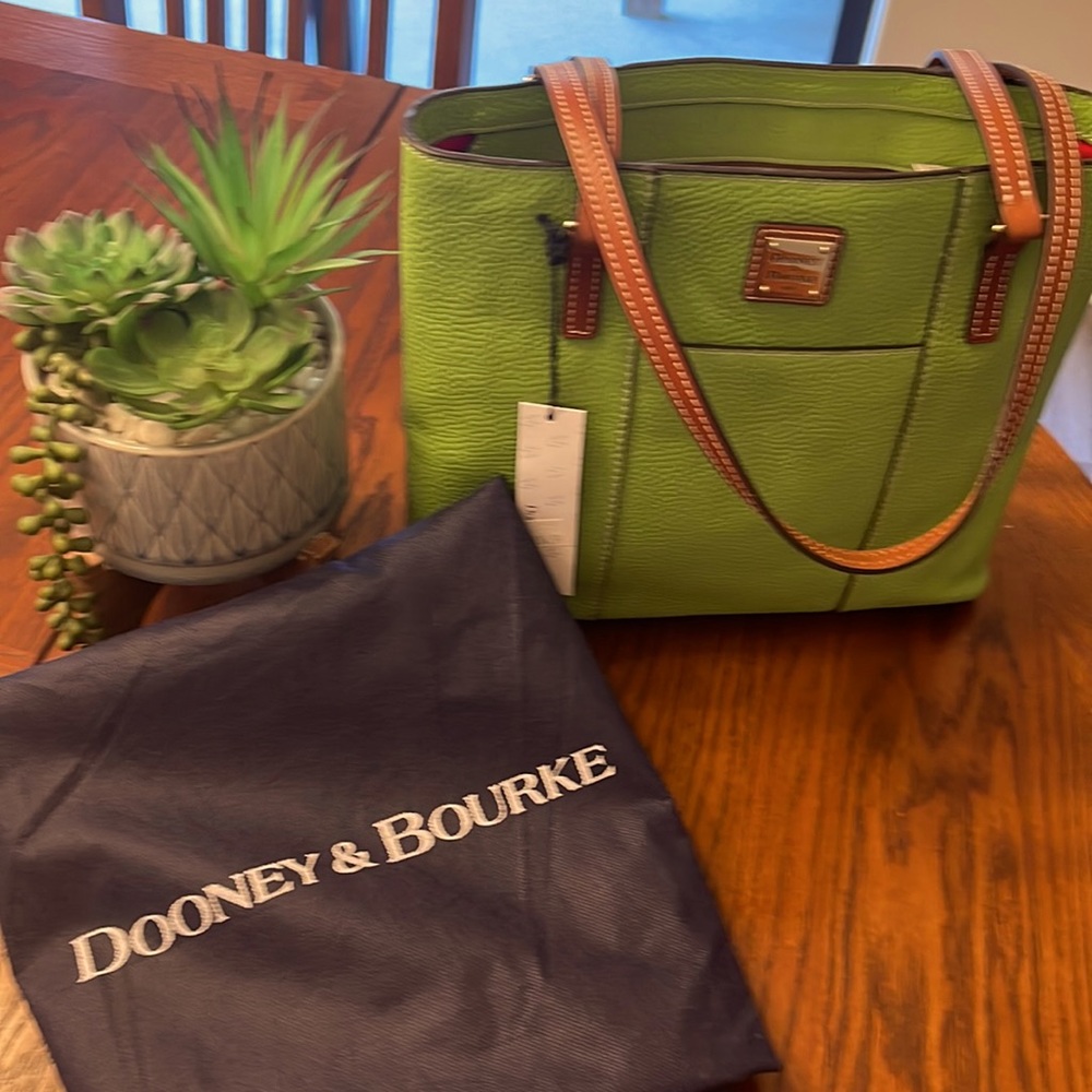 Dooney Bourke Small Apple 🍏 Green Small Lexington Shopper.
